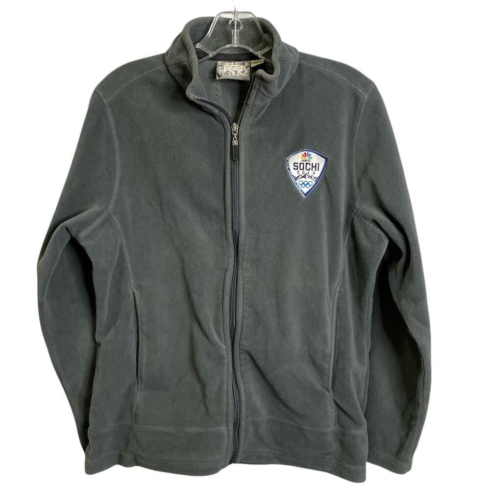 Destinations Women's Jacket Sochi 2014 Gray Fleece‎ Full-Zip Turtle Neck Size M